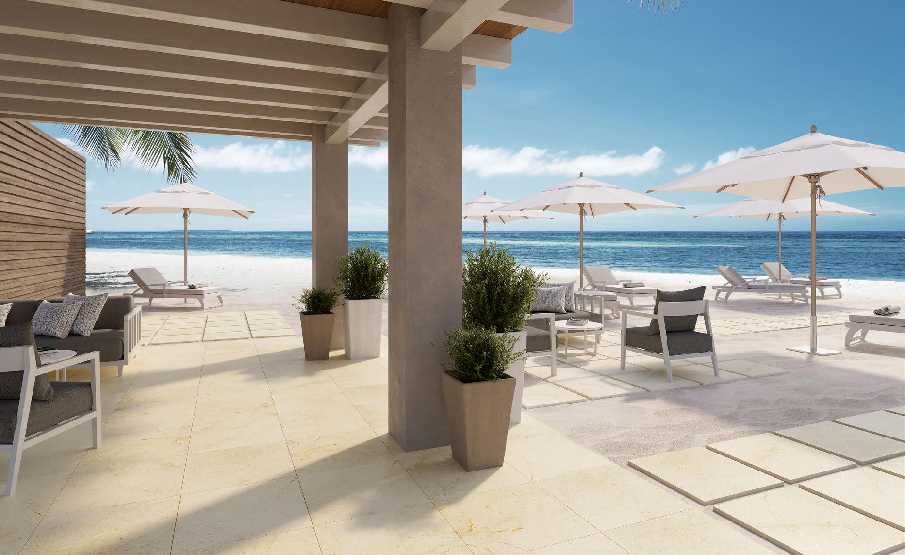 Marble Spanish Beige G12620013KF baldosa porcelanica exterior