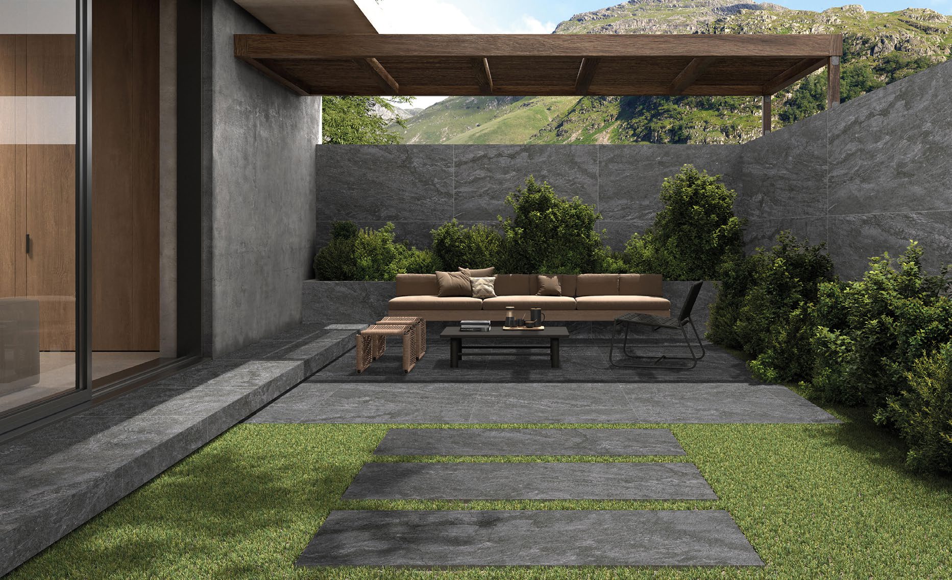 Marble Alps Black G12620Y11 baldosa porcelanica exterior
